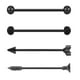 thumbnail image 1 of 4x Joyería Quirúrgica de de Cuerpo de Pendiente Industrial de Barra de material acero Inoxidable Pendiente Mujeres Hombres Negro Fernando Aretes de acero inoxidable, 1 of 6