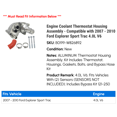 thumbnail image 2 of Engine Coolant Thermostat Housing Assembly - Compatible with 2007 - 2010 Ford Explorer Sport Trac 4.0L V6 2008 2009, 2 of 2