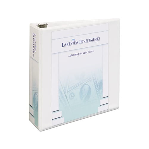 Heavy-Duty Non Stick View Binder with DuraHinge and Slant Rings 3 Rings, 3" Capacity, 11 x 8.5, White, 5604