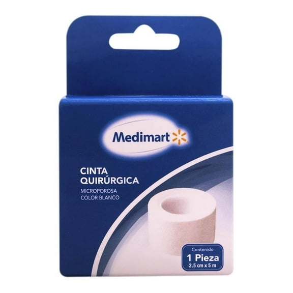 Cinta quirúrgica Medimart mircroporosa color blanco 1 pza