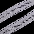 thumbnail image 4 of 10 Yards Multirole Fold Over Elastic Lace for Sewing Crafts White, 4 of 8