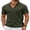 Army Green, variant on COOFANDY Mens Casual Button Down Shirts Short Sleeve Sweater Knit Polo Shirts Summer Vacation Tops