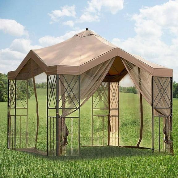 Garden Winds Replacement Canopy Top for Deluxe Pagoda Gazebo, RipLock 350