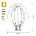 thumbnail image 2 of facefd Batteur à Œufs en Acier Inoxydable Tête Inclinable Mélangeur Électrique Outil de Cuisine de Remplacement pour KitchenAid, Type A, 2 of 9