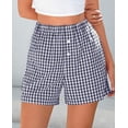 thumbnail image 3 of Shorts de Pijama PRETTYGARDEN 2025 Verano Cuadros para Mujer, 3 of 9