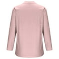 thumbnail image 4 of ICHUANYI Clearance Women's Summer Casual Long Sleeve Blouse V Neck Solid Tops T-Shirt(Pink, XXL) ICHUANYI WER2023081013122, 4 of 4