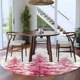 thumbnail image 5 of Pink Trees Christmas Round Rug 5ft Washable Circle Kitchen Rugs Non Slip Xmas Tree Snowflake Winter Large Area Rug Indoor Floor Carpet for Bedroom Living Room Home Office Dining Room Nursery, 5 of 8
