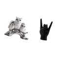 thumbnail image 5 of Dualoai Modern Owl Hand Gesture Figurine Sculpture Tabletop Ornament Creative Animal Finger Statue for Living Room Office Bedroom Cabinet Decor, 5 of 8