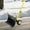 Yellow, variant on Snow Shovel with Wheel for Efficient Snow Removal 29.1“x19.3” Heavy-Duty Snow Pusher with Adjustable Handle for Clearing Driveways and Sidewalks, Blue