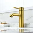 thumbnail image 6 of Tubize Single Hole Single-Handle Bathroom Faucet in Brushed Gold, 6 of 9