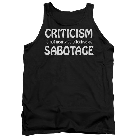- Criticism Sabotage - Tank Top - Medium