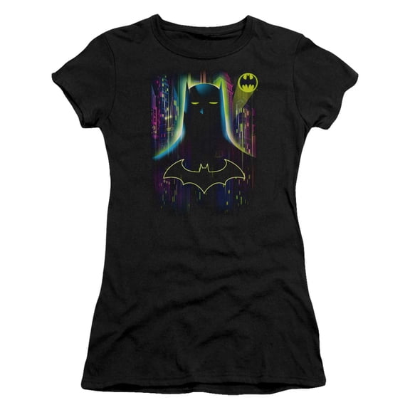 Batman Knight Lights S/S Junior Women's T-Shirt Sheer Black