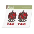 thumbnail image 1 of Tau Kappa Epsilon Letter 2-Pack Decal Greek for Window Laptop Computer Car TKE (Crest Sticker), 1 of 10