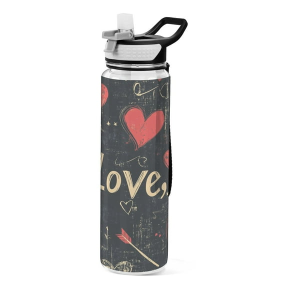 BZSMCE Sport Bottle Hearts Of Love Outdoor sports Water Bottle Size: 10.4x3in