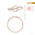 thumbnail image 4 of ANGARA Natural Diamond Swirl Bypass Ring in 14K Rose Gold for Women (Size-1mm | Color-H | Clarity-SI2) | April Birthstone, Birthday, Anniversary, Jewelry Gift for Women | Natural Diamond Ring, 4 of 9