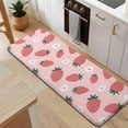 thumbnail image 5 of Strawberry Plants Fruit Flowe Kitchen Rug Mat,Kitchen Runner Rugs Non Skid Washable,Decorative Kitchen Floor Mats for Kitchen,Sink,Laundry,17"x47.2", 5 of 7