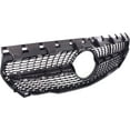 thumbnail image 3 of Grille Assembly Compatible With 2014-2016 Mercedes Benz CLA250 Textured Black Shell with Chrome Insert, 3 of 3