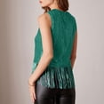 thumbnail image 6 of Laqbezok Women's Sequin Fringe Tank Top Sleeveless Round Neck Sparkly Shimmer Party Tassel Cropped Shiny Outfit, 6 of 10