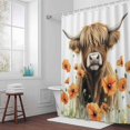 thumbnail image 5 of Farm Yak Fabric Shower Curtain Spring Tulip Flower Washable Shower Curtains for Bathroom, Waterproof Bath Curtain with Hooks Home Decor 36x72in, 5 of 8