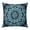 Navy, Teal, Silver, variant on Throw Pillow Covers 24x24 Inch, Turquoise Blue Boho Decorative Pillow Cases for Couch Sofa Bed, Country Vintage Abstract Medallion Art Cotton Linen Square Home Decor Pillowcases with Hidden Zipper