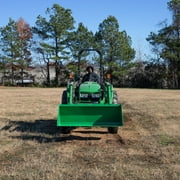 Titan Attachments 5FT Dirt Bucket Attachment Fits John Deere Hook And Pin Tractors, Low Profile Bucket For Dirt, Debris, Material Loading with Reinforced Gussets