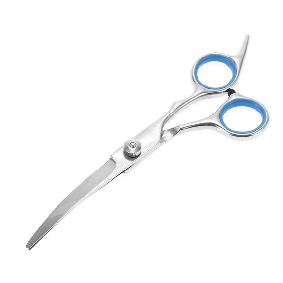 1 Pc Pet Grooming Scissors for Pets Shop 5.5 Inches Silver Tone Blue Stainless Steel