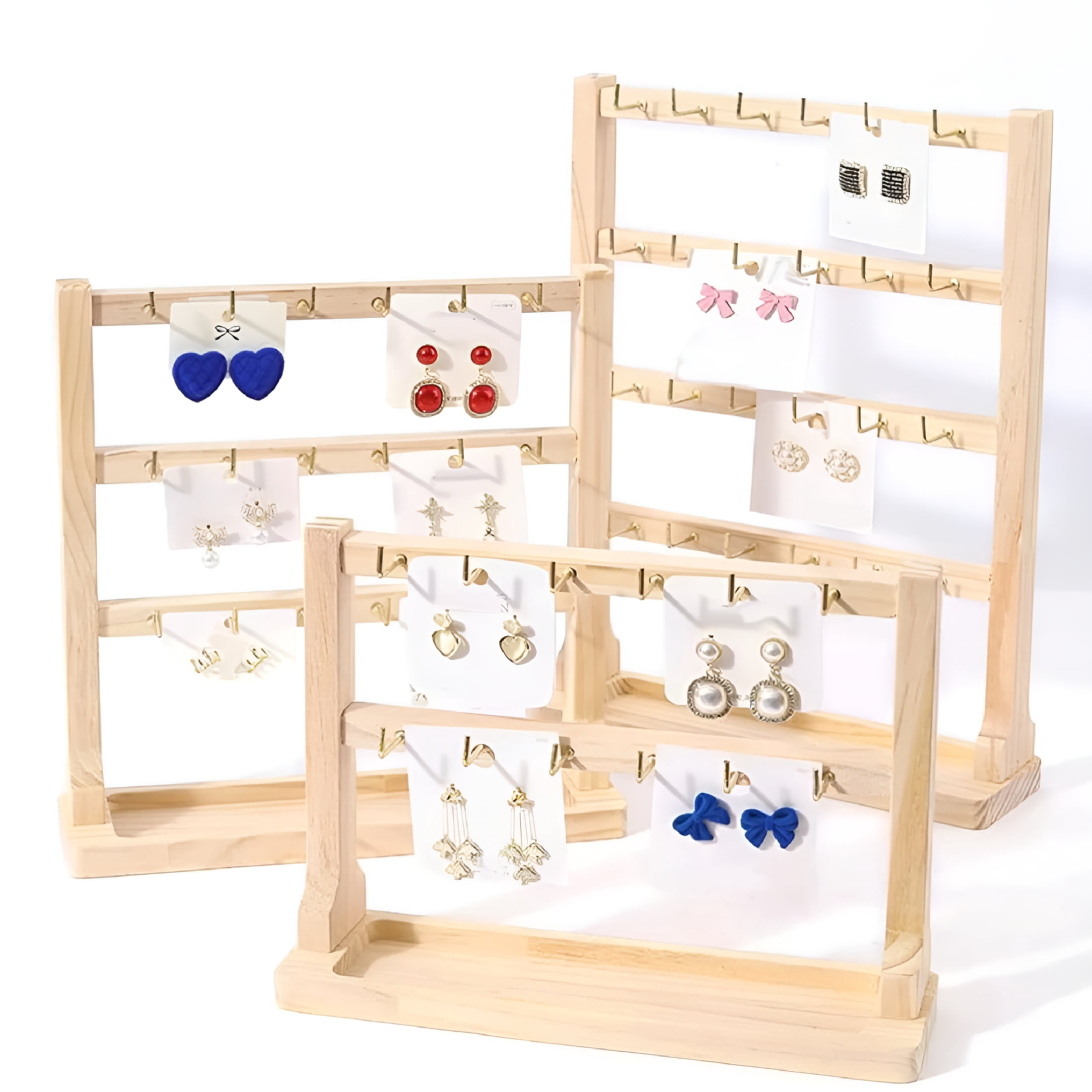 XIBUFE Elegant Key Holder Organizers Rack Personalized Keychain Storage Stand Holder Delicate Wood Key Rings Organizers Hanging Jewelry Organizer