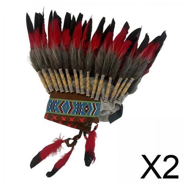 Tocado indio,Sombrero indio Tocado de plumas artificiales,Tocado de plumas para escenario Disfraces Fiesta Cosplay,Graduación Diadema Festival Disfraz,Sombreros Adultos Niños Banda
