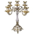 thumbnail image 1 of Abbracc Metal Noble Candlestick Wedding Retro Candle Holder Dining Table Event Romantic Candelabrum Candelabra 5 Arm Gold, 1 of 9