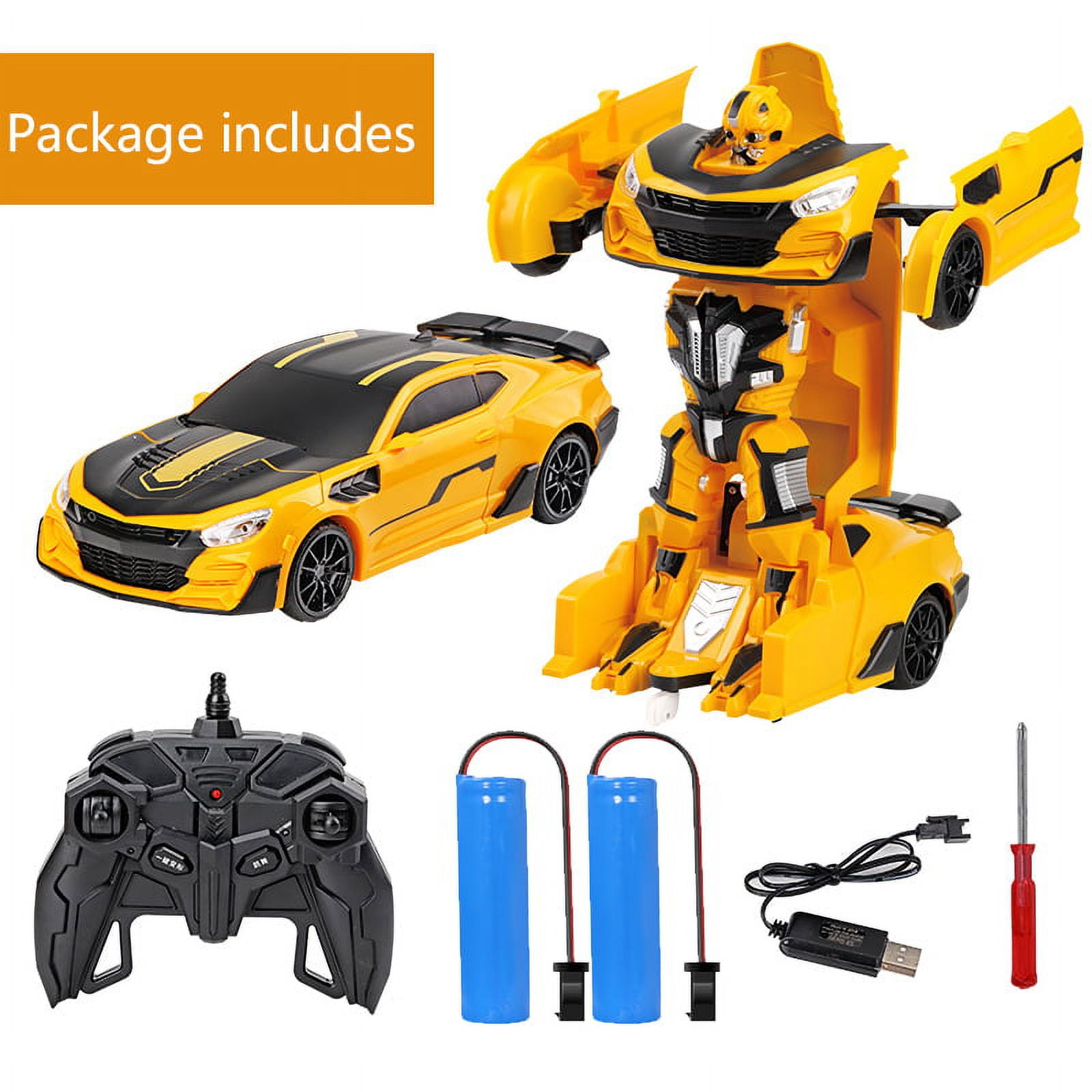 Remote Control Car Transform Toys,2.4G 1:12 Scale Transform Car Robot,One Button Transformation and 360 Rotation Drifting