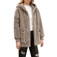 thumbnail image 2 of Heavyweight Sherpa Fleece Jacket Women Long Sleeve Casual Zip Up Hoodie with Pockets Fall Winter Fuzzy Warm Coat Outerwear, 2 of 5