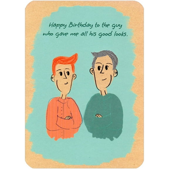 Designer Greetings Guy Who Gave Me His Good Looks Funny / Humorous Birthday Card for Dad