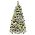thumbnail image 6 of Trilenars 6FT Spruce Snow Flocked Christmas Tree with LEDs,White+Green, 6 of 7