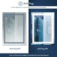 thumbnail image 6 of Remy 24 in. W x 34 in. H Small Rectangular Frameless Antifog Front-Lit Wall Bathroom Vanity Mirror with Smart Touch, 6 of 15