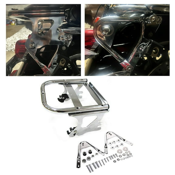 Kojem Detachable Two-up Tour Pack Mounting Luggage Rack for 1997-2008 Harley Davidson FLHT FLHX FLTRTouring W/ Docking Hardware Kit  Electra Road Glide Touring