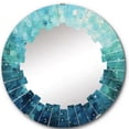 thumbnail image 2 of DESIGN ART Designart "Aqua Lagoon II" Abstract Landscape Modern Wall Mirror 24in.x24in., 2 of 4