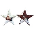 thumbnail image 1 of 4 piezas Exquisito Papá Noel de hierro forjado, muñeco de nieve, colgante de estrella de cinco puntas, adornos para árboles de Navidad, suministros para fiestas, 1 of 5