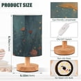 thumbnail image 3 of Flowers Leaves Light Table Lamp USB Bedside Desk Nightstand Lamp Printed Gifts Small Lamp Wood Base for Bedroom Living Room Kids Room College Dorm, 3 of 7
