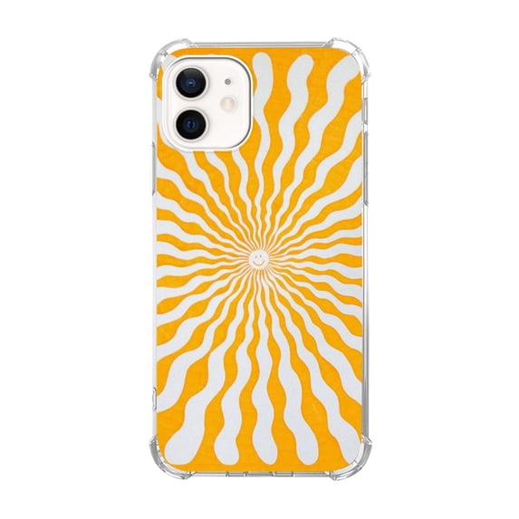 Hippie Sun Case Compatible with iPhone 11,Unique Art Design TPU Bumper Cover Case