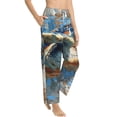thumbnail image 2 of Daiia Abstract Sea Turtle Women's Sleep Pant with Pockets and Drawstring,Pajama Pants-Small, 2 of 9