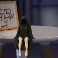 thumbnail image 4 of Estatua misteriosa de túnica negra de horror gótico | Escultura de figura de mesa espeluznante | Decoración hecha a mano para el hogar y el jardín | Exhibición única de estante y repisa de la, 4 of 6