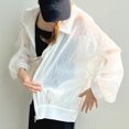 thumbnail image 7 of Bovxnpu Women's Long Sleeve Sun Protection Shirts, Lightweight Womens Activewear Breathable Sunscreen Hoodie Workout Tops, Women's Loose Versatile Sun-protective Shirt Free Size, 7 of 7