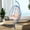 Beige & Blue, variant on Hanging Egg Chair With Stand PE Wicker 350lbs Washable Thick Cushion Capacity Outdoor Swing Chair For Patio Balcony Bedroom Garden Black