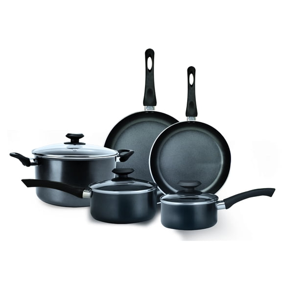 Ecolution Elements 8 Piece Non-Stick Cookware Set, Dishwasher Safe, Grey