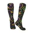 thumbnail image 4 of Balery Mardi Gras6 Printed Novelty Socks Men's Women's Crew Socks Sports Socks Knee High Socks Cotton Socks Quirky and Cool Socks, 4 of 9