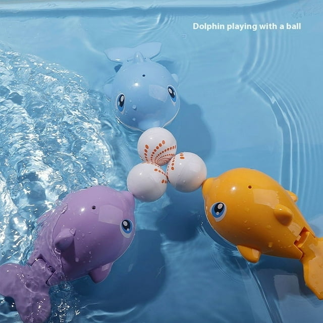 Baby bath water toy - Baby Bath Toys, 3pcs Dolphin Play Ball Bathtub Toys, Toddlers Swimming Floating Playing Set in Bathroom Beach Pool