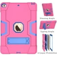 thumbnail image 5 of Kids iPad Case for iPad 9th / 8th / 7th Generation (2021/2020/2019) 10.2 Inch, Slim Duty Drop Proof Shockproof Protective Cover with Kickstand for Apple iPad 10.2 inch (Rose&Blue), 5 of 14
