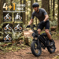 thumbnail image 6 of YareYi Electric Bike for Adults 20", Fat Tire E-Bike Class 3, 750W Mountain Bicycle with Speedometer, 48V 960Wh Removable Battery UL2849, 6 of 10