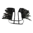 thumbnail image 1 of Chal de plumas artificiales, estola punk, poncho de carnaval, chal de plumas negras para espectáculo Estilo A, 1 of 9