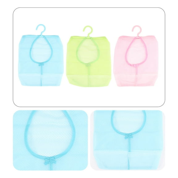 HEALEEP 3Pcs Clothes Pin Hanger Bags for Kitchen Organizer Assorted Color 22x37x0.1cm PP Polyester